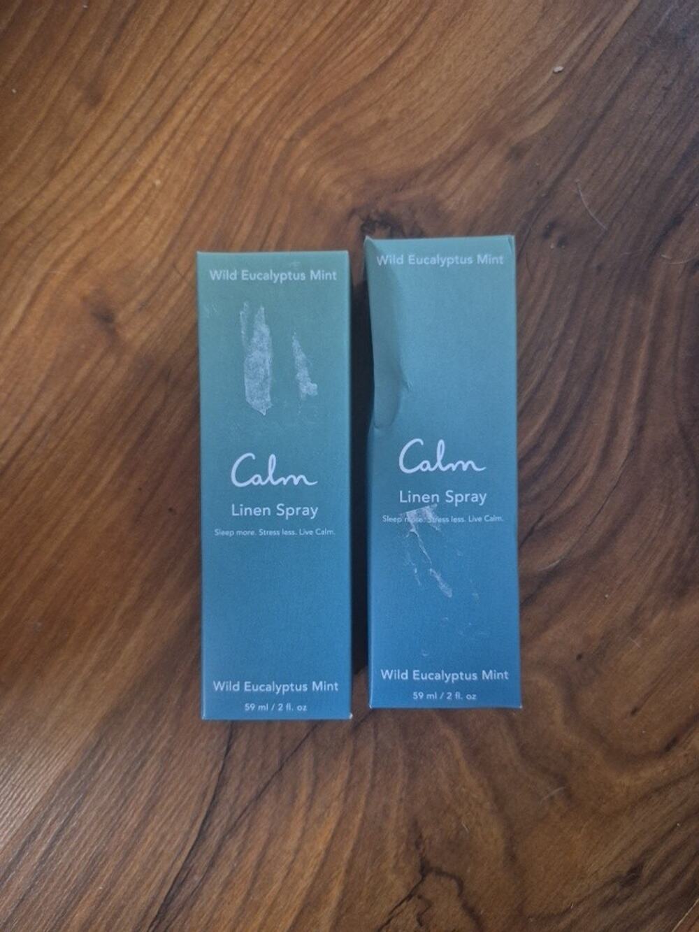 CALM MIST AROMATHERAPY LINEN SPRAYS WILD EUCALYPTUS MINT-LOT OF 2--NEW!!